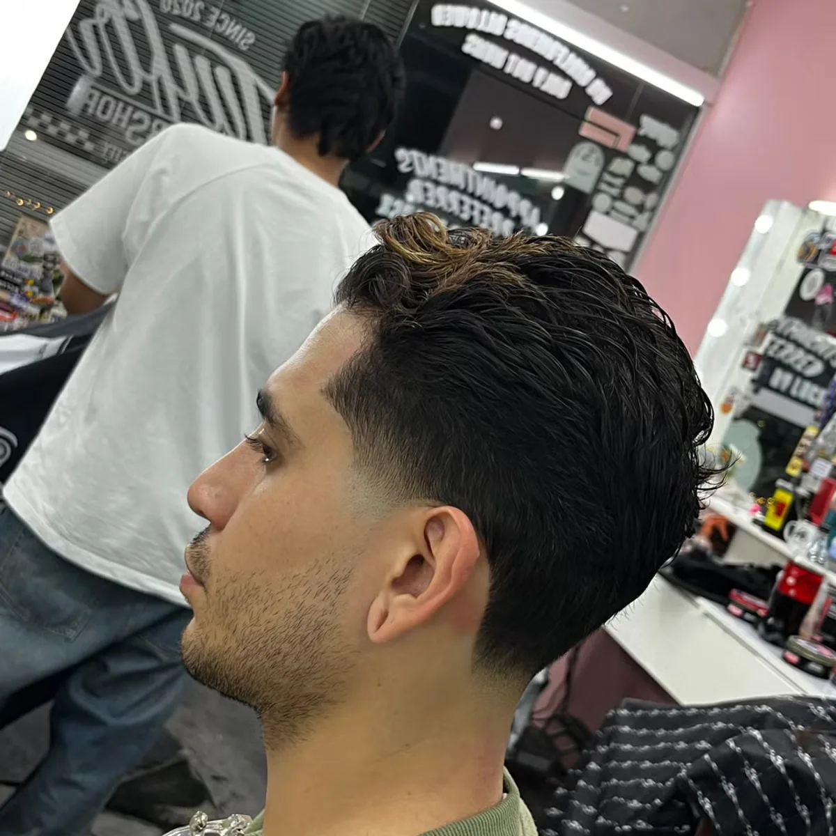 Classic fade with a styled top and clean edges
